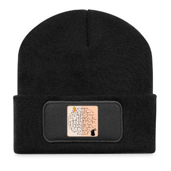 Labyrinth Bunny Easter Bunny - Recycled Patch Beanie - black - Front