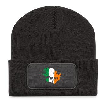 Mayo Ireland Flag | County Outline Map - Recycled Patch Beanie - dark grey - Front