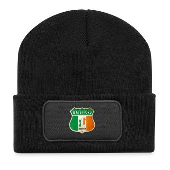 Waterford Ireland Coat of Arms Flags Design - Recycled Patch Beanie - black - Front