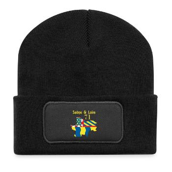 Saône et Loire - Recycelte Patch Beanie - Schwarz - Vorne