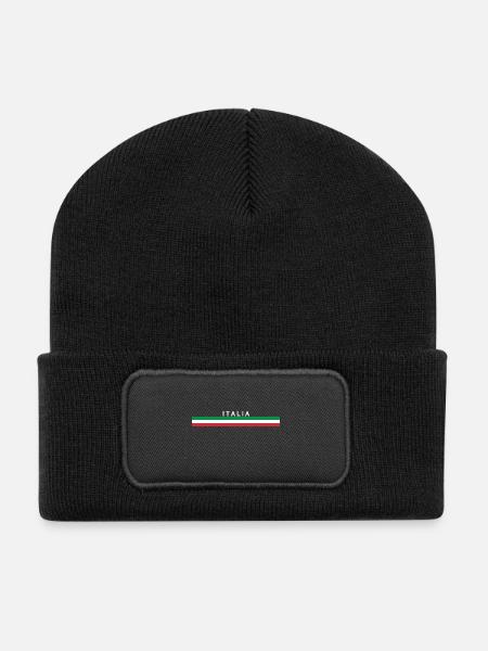 Italie - Beanie recyclé à patch - noir