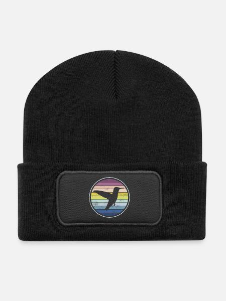 Kolibri - Recycelte Patch Beanie - Schwarz