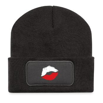 BAISER POLONAIS - Beanie recyclé à patch - charbon - Devant