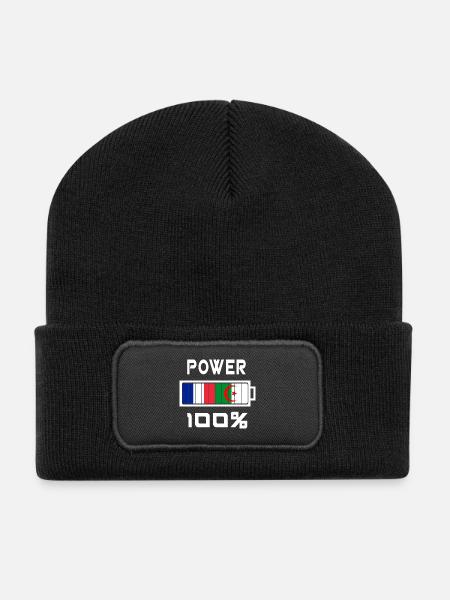 Algerien und Frankreich machen 100% - Recycelte Patch Beanie - Schwarz
