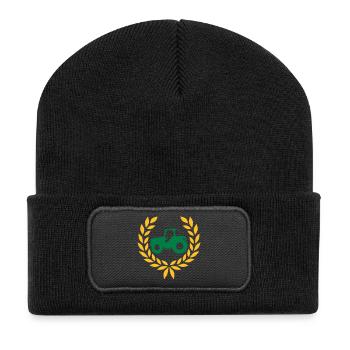 Tracteur Laurel Wreath Farm - Beanie recyclé à patch - noir - Devant