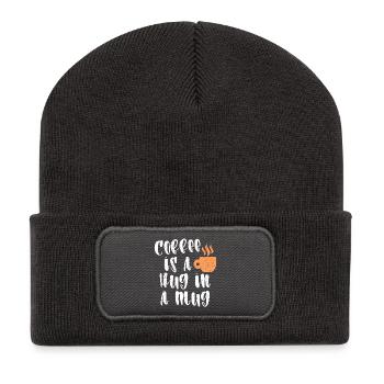 Cool Coffee Statement Tasse à café caféine - Beanie recyclé à patch - charbon - Devant