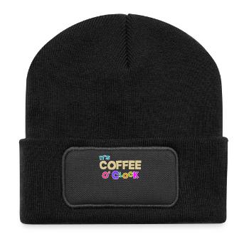 Cool Coffee Caffeine Statement Coffee Lovers - Recycled Patch Beanie - black - Front