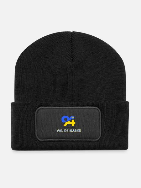 Val de marne - Beanie recyclé à patch - noir