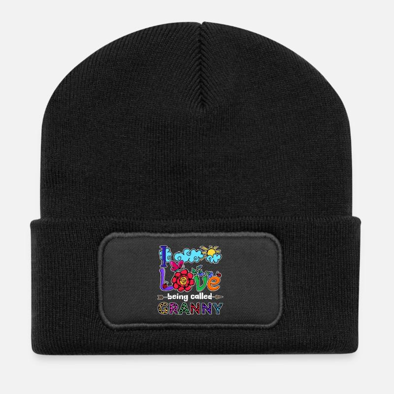 Cool Statement Seniorin Großmutter Oma Superoma - Recycelte Patch Beanie - Schwarz