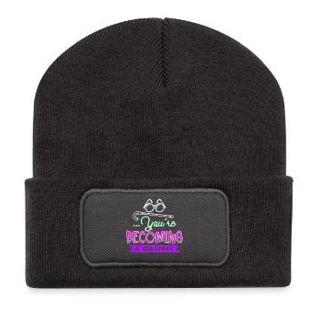Congratulations Grandmother Grandma Statement Glasses - Recycled Patch Beanie - dark grey - Front