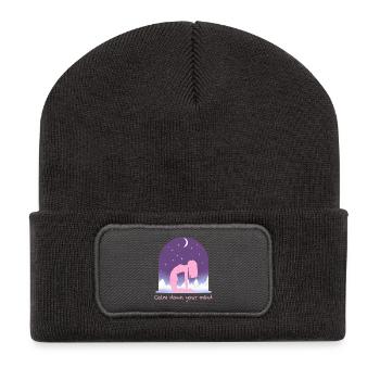 Yoga - Recycelte Patch Beanie - Dunkelgrau - Vorne