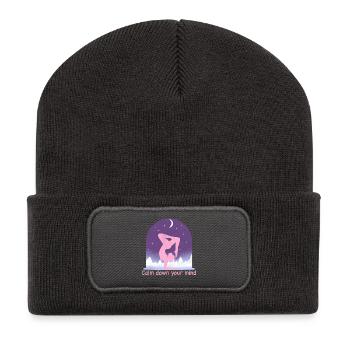Yoga - Recycelte Patch Beanie - Dunkelgrau - Vorne