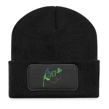 Sylt - Recycelte Patch Beanie - Schwarz - Vorne