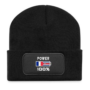 Costa Rica and France 100% power - Recycled Patch Beanie - black - Front