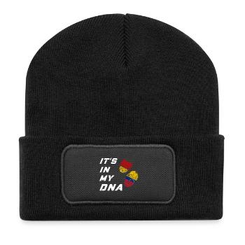 In meiner DNA Deutschland und Venezuela - Recycelte Patch Beanie - Schwarz - Vorne