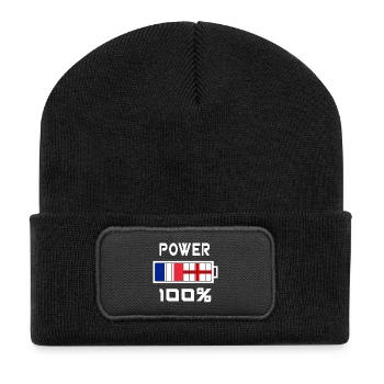 England and France power 100% - Recycled Patch Beanie - black - Front