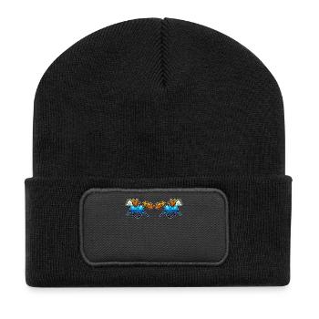 Chevaux islandais Chevaux Gallop Cheval amour Fan de chevaux - Beanie recyclé à patch - noir - Devant