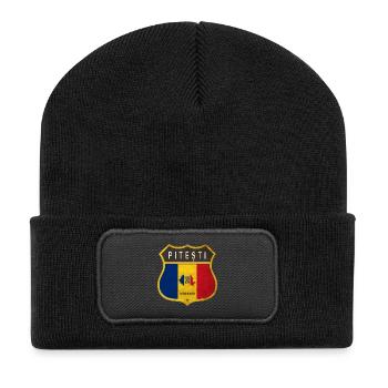 Armoiries de Pitești Roumanie - Beanie recyclé à patch - noir - Devant