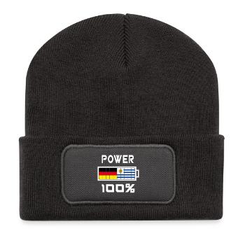 Germany and Uruguay Power 100% - Recycled Patch Beanie - dark grey - Front