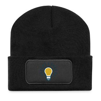 Idea light bulb (Vectorgraphic) - Recycled Patch Beanie - black - Front