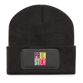 Conception de prêtre - Beanie recyclé à patch - charbon - Devant