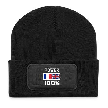 The UK and France feed 100% - Recycled Patch Beanie - black - Front