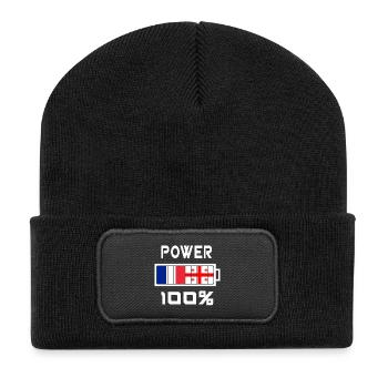 La Géorgie et la France alimentent 100% - Beanie recyclé à patch - noir - Devant