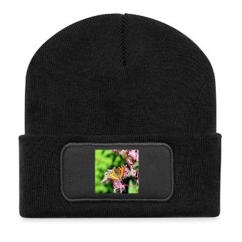 Butterflies - Recycled Patch Beanie - black - Front
