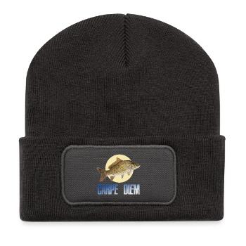 Nutze den Tag - Recycelte Patch Beanie - Dunkelgrau - Vorne