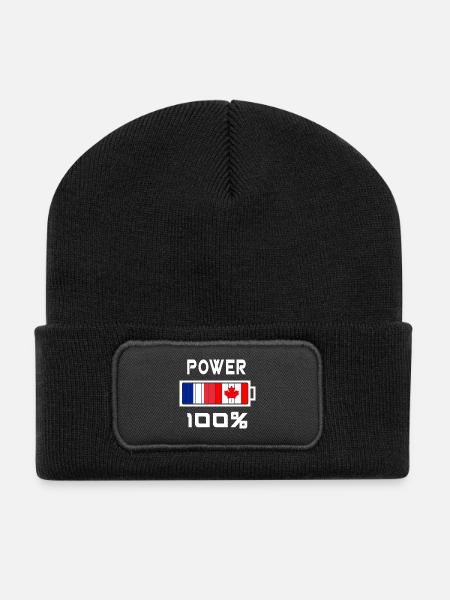 Le Canada et la France sont au courant - Beanie recyclé à patch - noir