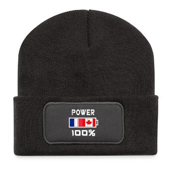 Le Canada et la France sont au courant - Beanie recyclé à patch - charbon - Devant