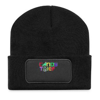 Sweets Statement Sweet tooth Delicious - Recycled Patch Beanie - black - Front