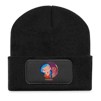 Signe du zodiaque Vierge - Beanie recyclé à patch - noir - Devant