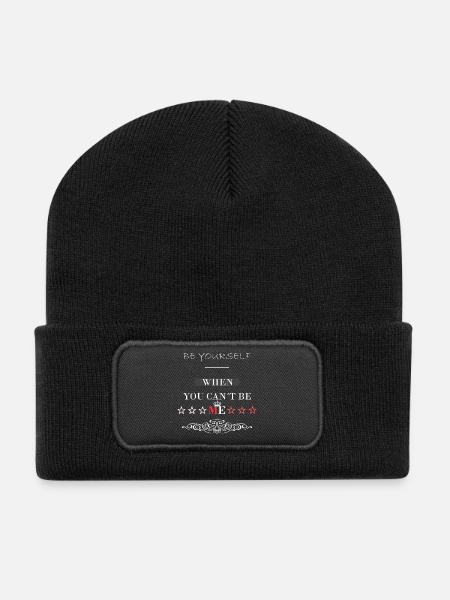 Dictons que vous conceviez - Beanie recyclé à patch - noir