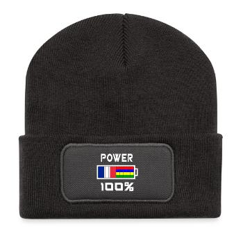 Mauritius and France feed 100% - Recycled Patch Beanie - dark grey - Front