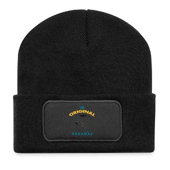 Bahamas Original 100% Flaggen Design - Recycelte Patch Beanie - Schwarz - Vorne