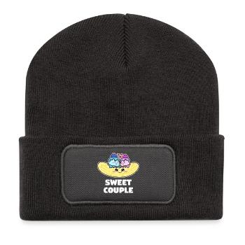 Sweet Delicious Dessert Sweets Statement - Recycled Patch Beanie - dark grey - Front
