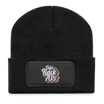 Take Me Back To The 70s - Recycled Patch Beanie - black - Front