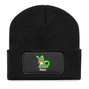 Steinbock Esoterik Statement Aberglaube Horoskop - Recycelte Patch Beanie - Schwarz - Vorne