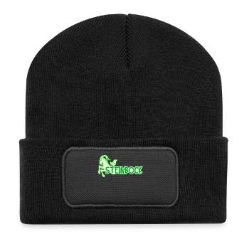 Horoskop Steinbock Esoterik Aberglaube Tierkreis - Recycelte Patch Beanie - Schwarz - Vorne