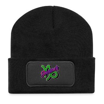 Steinbock Sternbild Horoskop Galaxie Tierkreis - Recycelte Patch Beanie - Schwarz - Vorne