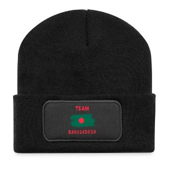 Team Bangladesh flags design - Recycled Patch Beanie - black - Front