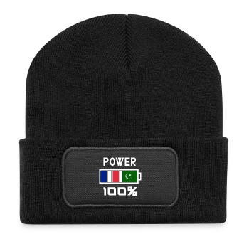 Le Pakistan et la France sont au pouvoir - Beanie recyclé à patch - noir - Devant
