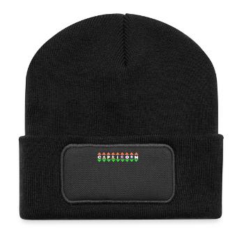 Sternbild Horoskop Aberglaube Himmel Steinbock - Recycelte Patch Beanie - Schwarz - Vorne