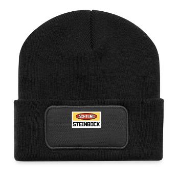 Steinbock Tierkreiszeichen Statement Astronomie - Recycelte Patch Beanie - Schwarz - Vorne