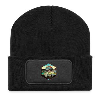 Poitiers France Futuroscope theme park - Recycled Patch Beanie - black - Front