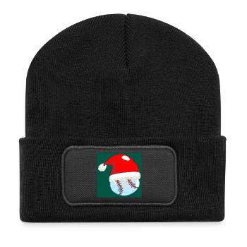 BASEBALL DE NOËL - Beanie recyclé à patch - noir - Devant