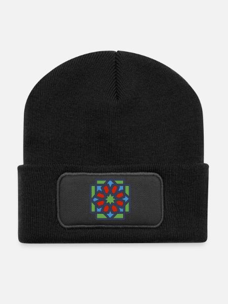 Andalousie 4 - Beanie recyclé à patch - noir