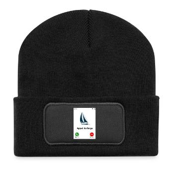 Appel du large - Beanie recyclé à patch - noir - Devant