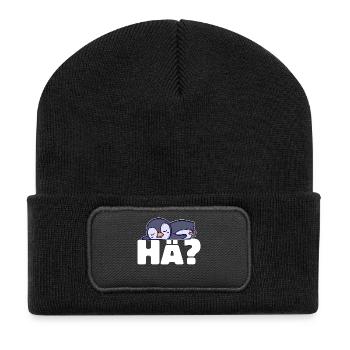 Pinguin Kälte Seevogel Spruch Tier Vogel Arktis - Recycelte Patch Beanie - Schwarz - Vorne